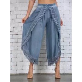 Lace And Tulip Wide Leg Pants